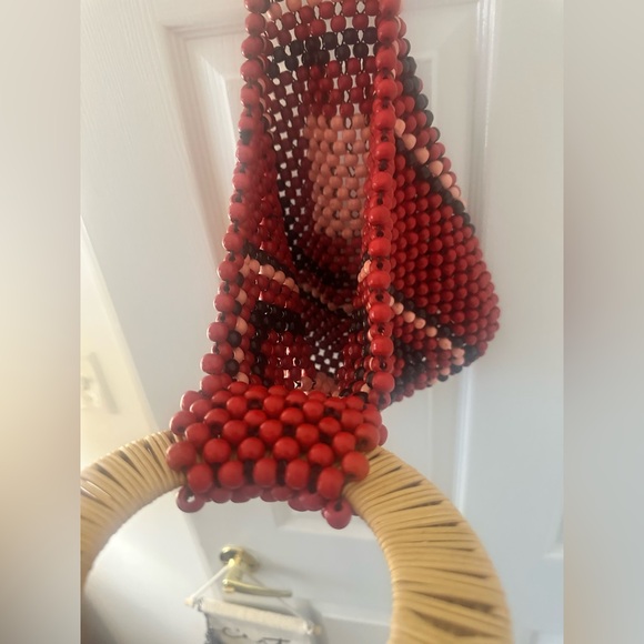 Beaded Red and Black Handbag - Picture 4 of 4